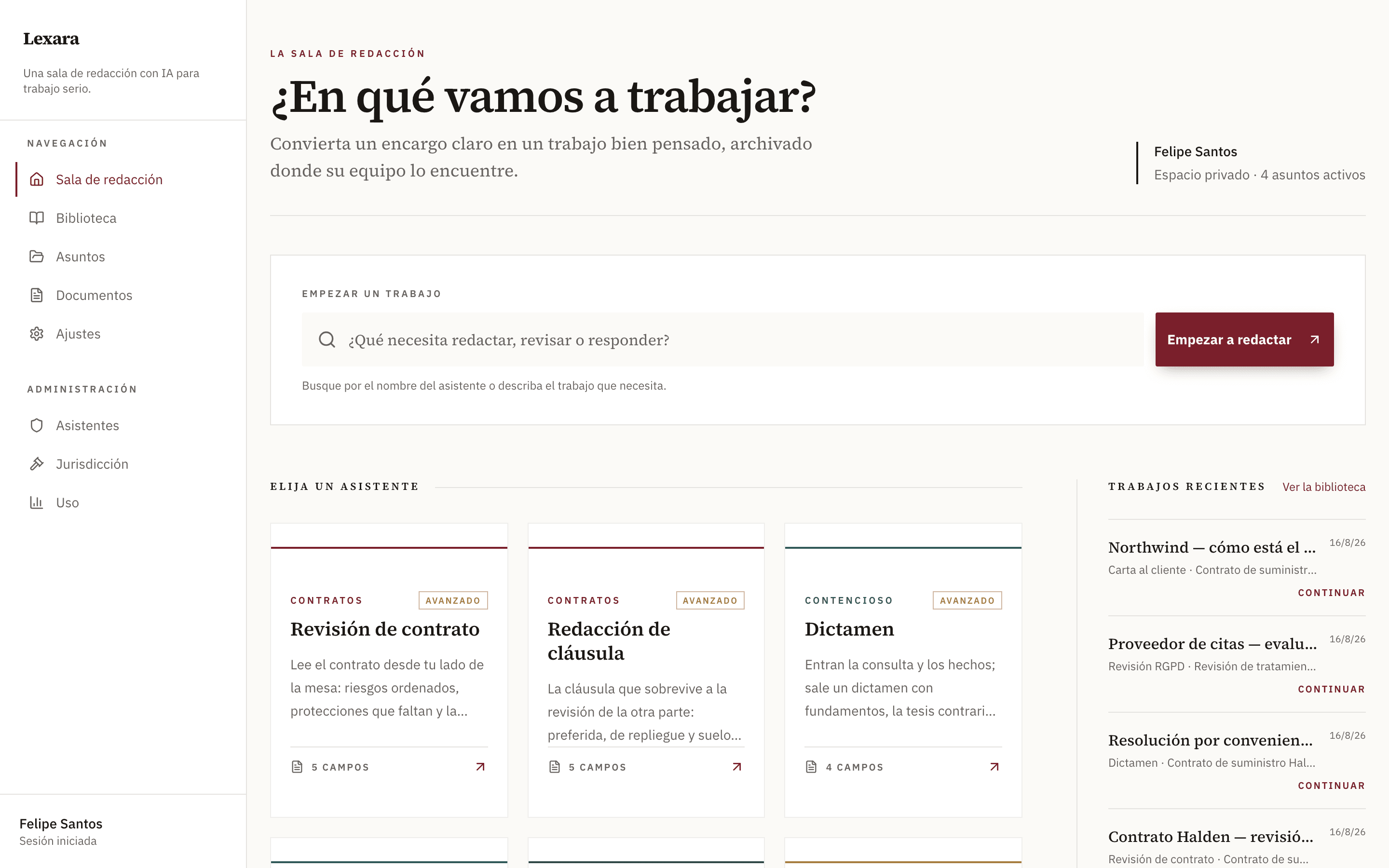 La sala de redacción