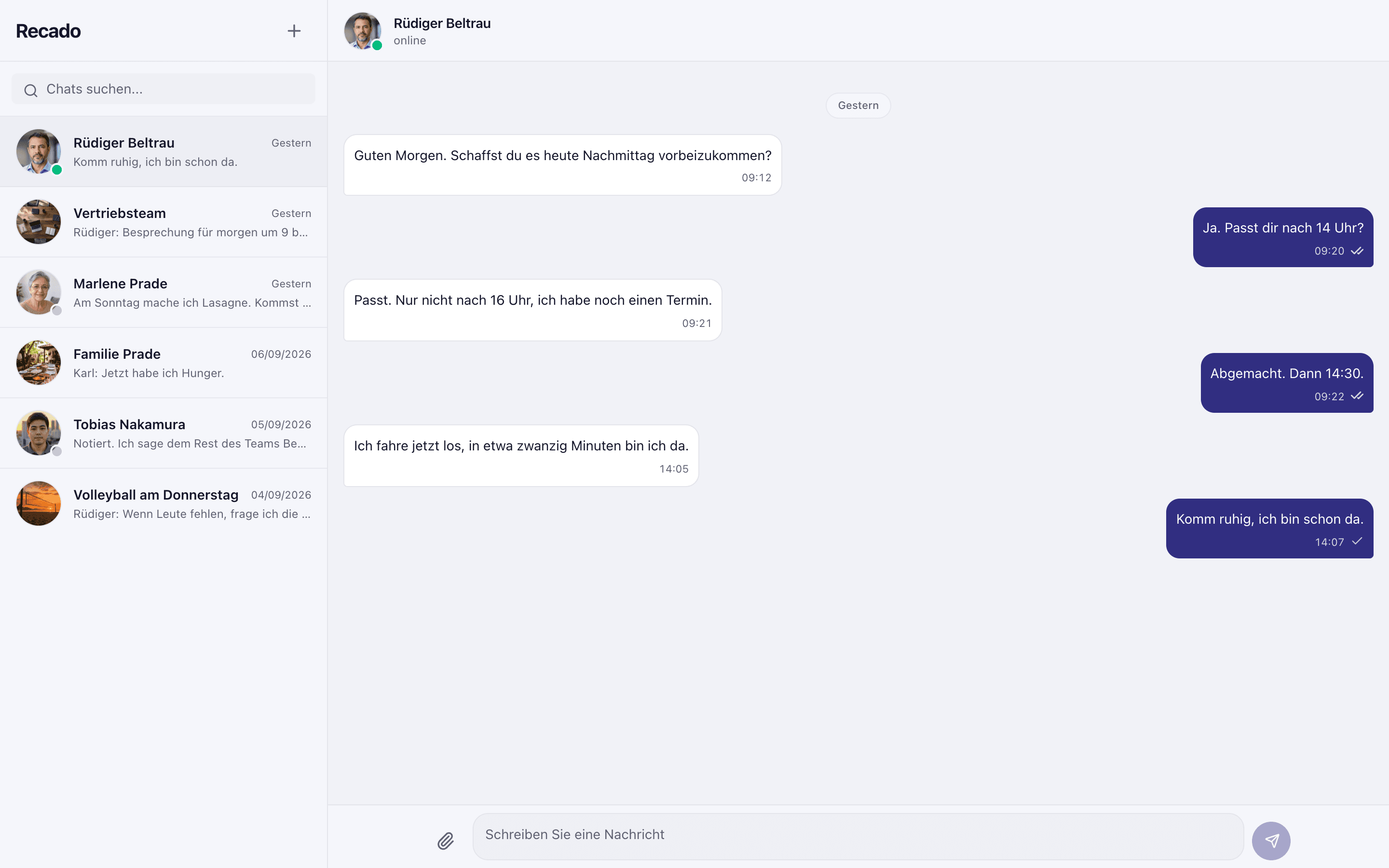Recado — Messenger App