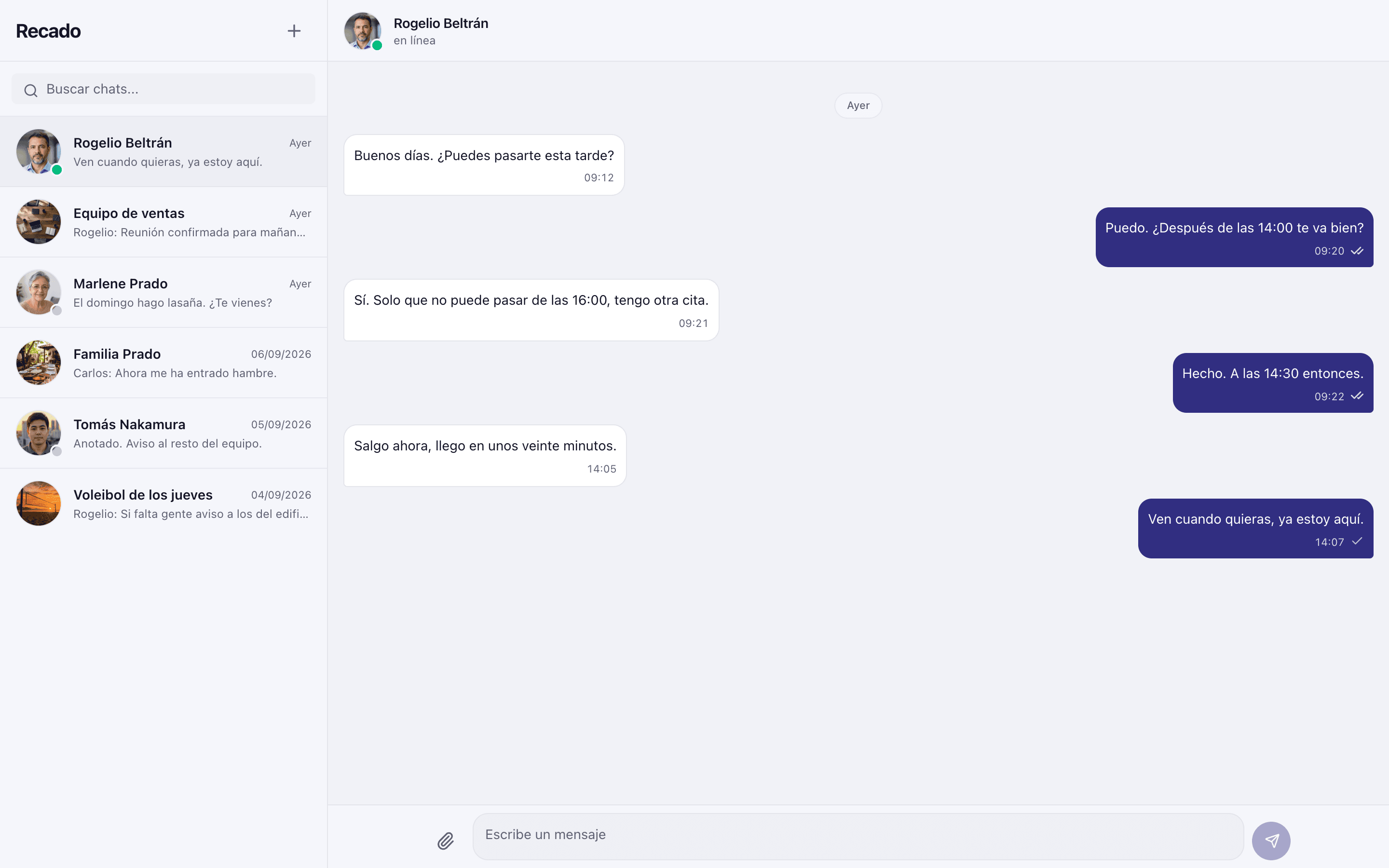 Recado — App de Mensajería