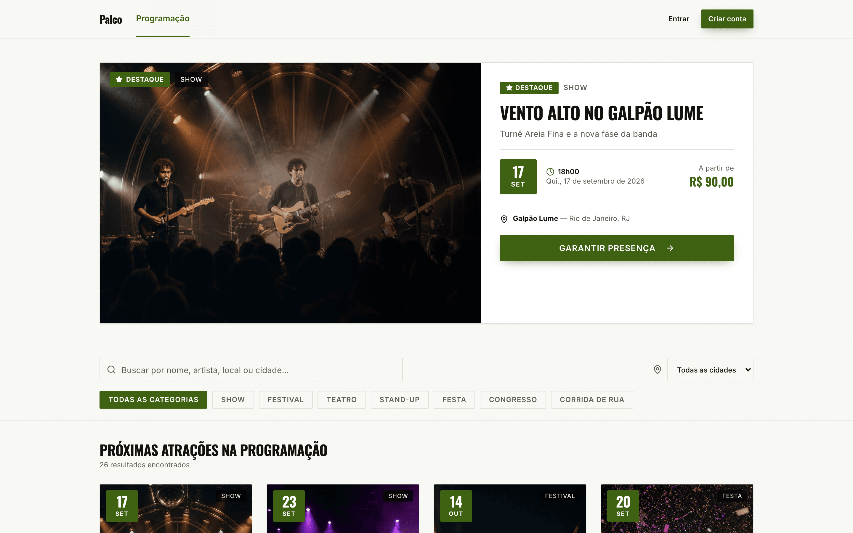Cartaz de eventos