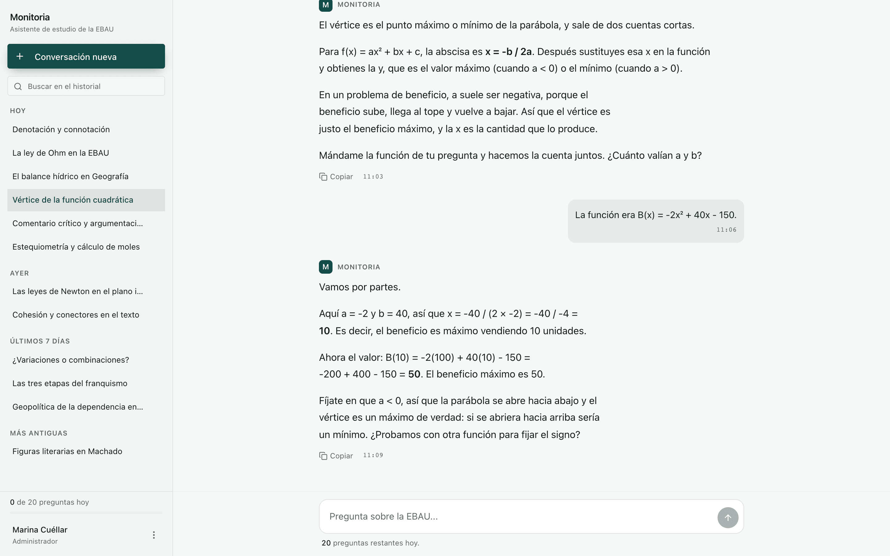 Monitoria — Tutor con IA