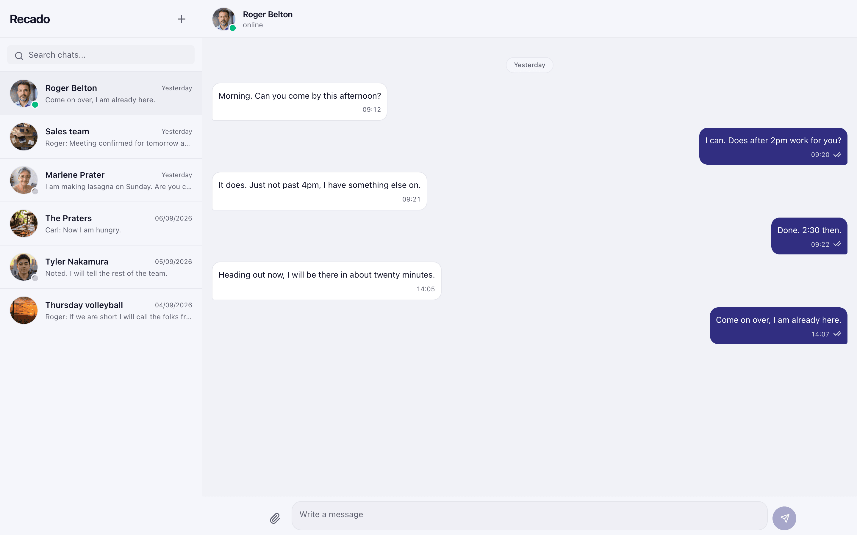 Recado — Messaging App