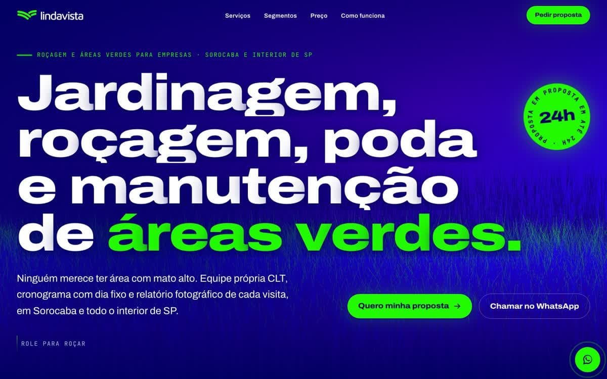 LindaVista, Jardinagem para empresas