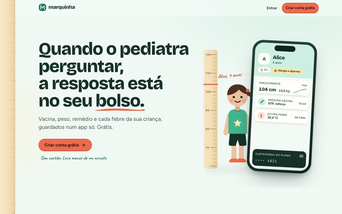 Marquinha, App de saúde infantil